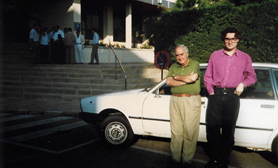 Joan Perucho i Julià Guillamon a Gandia, 1989